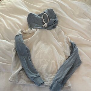 Madewell MWL Blue and White Hoodie